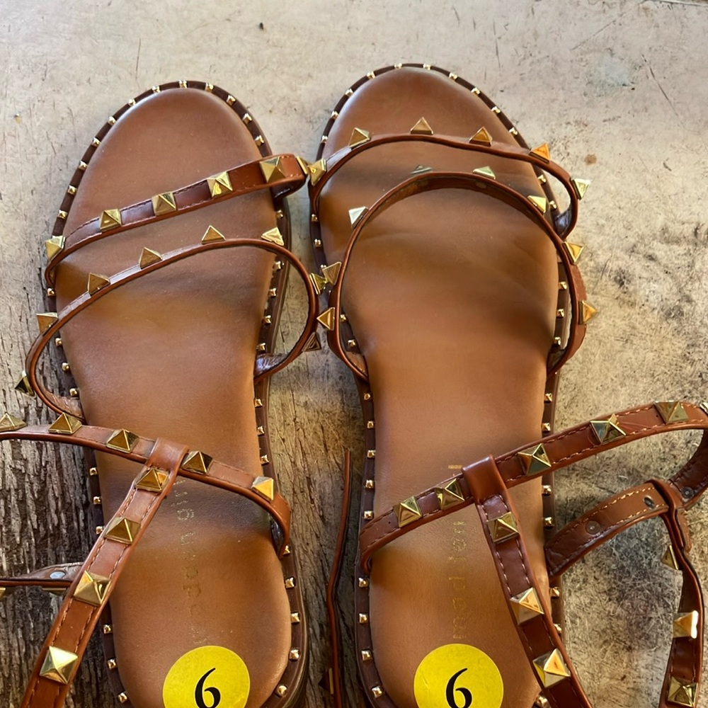 Madden Girl Tan Studded Sandals